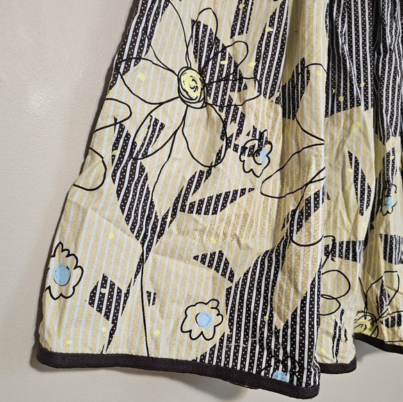 Cabi Floral Embroidered Cotton Flare Swing Skirt Style 917 Women's Size 8 - Picture 2 of 8